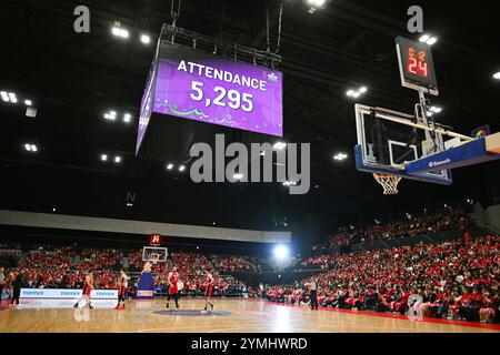 Tochigi, Japon. Crédit : MATSUO. 21 novembre 2024. Vue générale Basketball : FIBA Asia Cup 2025 qualificatifs 1er tour 2e Window match entre le Japon 93-75 Mongolie au Nikkan Arena Tochigi à Tochigi, Japon. Crédit : MATSUO . K/AFLO SPORT/Alamy Live News Banque D'Images
