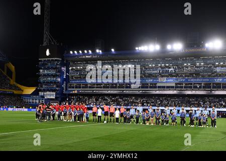 BUENOS AIRES, ARGENTINE - 19 NOVEMBRE : vue générale du stade avec deux équipes de l'Argentine lors de la Coupe du monde sud-américaine de la FIFA 2026 Banque D'Images