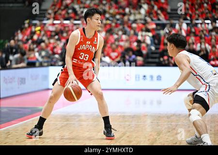 Tochigi, Japon. Crédit : MATSUO. 21 novembre 2024. Ryusei Sasaki (JPN) Basketball : FIBA Asia Cup 2025 qualificatifs 1er tour 2e Window match entre le Japon 93-75 Mongolie au Nikkan Arena Tochigi à Tochigi, Japon. Crédit : MATSUO . K/AFLO SPORT/Alamy Live News Banque D'Images