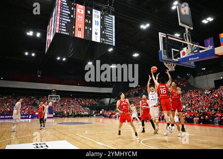 Tochigi, Japon. Crédit : MATSUO. 21 novembre 2024. Vue générale Basketball : FIBA Asia Cup 2025 qualificatifs 1er tour 2e Window match entre le Japon 93-75 Mongolie au Nikkan Arena Tochigi à Tochigi, Japon. Crédit : MATSUO . K/AFLO SPORT/Alamy Live News Banque D'Images