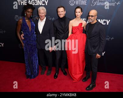 NY. 21 novembre 2024. Jodie Turner-Smith, Richard Gere, Michael Fassbender, Katherine Waterston, Jeffrey Wright à l'arrivée pour LA première de L'AGENCE, MoMA Museum of Modern Art, New York, NY, 21 novembre 2024. Crédit : Kristin Callahan/Everett Collection/Alamy Live News Banque D'Images