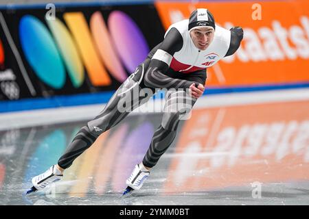 Nagano, Japon. 22 novembre 2024. NAGANO, JAPON - 22 NOVEMBRE : le Polonais Marek Kania en compétition sur le 500m masculin lors de la Coupe du monde de patinage de vitesse de l'ISU au M Wave Stadium le 22 novembre 2024 à Nagano, Japon (photo par Andre Weening/Orange Pictures) crédit : Orange pics BV/Alamy Live News Banque D'Images