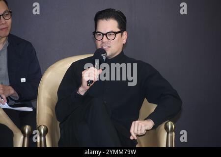 TAIPEI, CHINE - 22 NOVEMBRE 2024 - L'acteur Jonathan Wang assiste à la conférence de presse invitée du 61e Golden Horse Awards à Taipei, dans la province de Taiwan, Banque D'Images