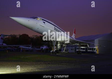 Bac aérospatiale, Concorde, G-BBDG, Brooklands, Musée, Weybridge, Angleterre, Royaume-Uni. Banque D'Images