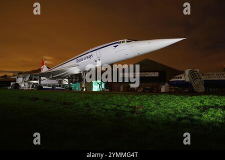 Bac aérospatiale, Concorde, G-BBDG, Brooklands, Musée, Weybridge, Angleterre, Royaume-Uni. Banque D'Images