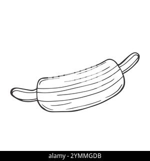 Masque facial, masque dentiste, illustration, vecteur isolé sur fond blanc Illustration de Vecteur