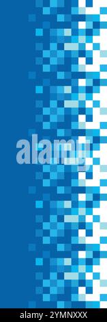 Gradient de pixel. Effet de fondu horizontal. Texture de bruit bleu Illustration de Vecteur