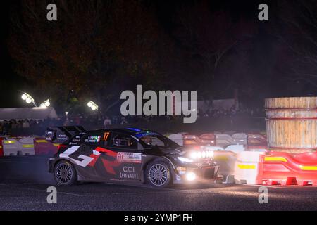 , Ils affrontent le 2ème jour de la course lors du Championnat du monde des Rallyes FIA WRC FORUM8 Rally Japan 2024 22 novembre, Okazaki Japon Banque D'Images