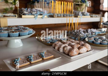 bar à bonbons lors d'une célébration du baptême Banque D'Images