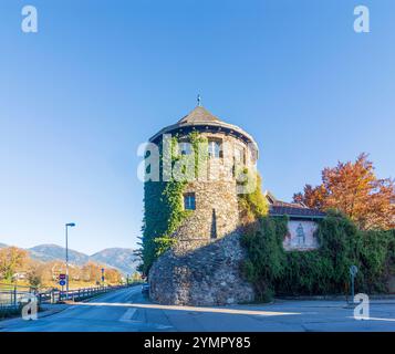 Lienz : tour Iselturm à Osttirol, Tyrol oriental, Tyrol, Tyrol, Autriche Banque D'Images