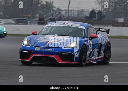 Oskar dix, Porsche 718 Cayman GT4 Clubsport, Team Parker Racing, Porsche Sprint Challenge Grande-Bretagne 2024, une seule marque avec tous les pilotes Banque D'Images