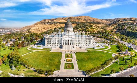 Vue aérienne du Capitole de l'État de l'Utah Banque D'Images