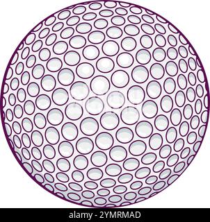 Couleur de la balle de golf Illustration de Vecteur