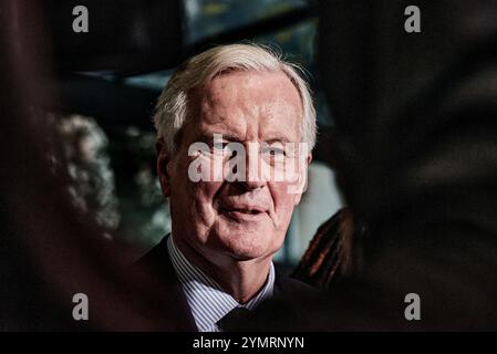 Paris, France. 22 novembre 2024. Antonin Burat/le Pictorium - cérémonie de remise des diplômes de l'Université Clariane en présence du premier ministre Michel Barnier, le 22 novembre 2024 - 22/11/2024 - France/Paris - le premier ministre Michel Barnier lors de la cérémonie de remise des diplômes de l'Université Clariane, le 22 novembre 2024. Crédit : LE PICTORIUM/Alamy Live News Banque D'Images