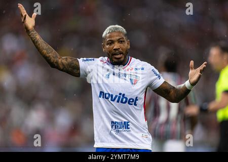 Rio de Janeiro, Brésil. 22 novembre 2024. RIO DE JANEIRO, BRÉSIL - 22 NOVEMBRE : MARINHO de Fortaleza gestes pendant le match entre Fluminense et Fortaleza dans le cadre de Brasileirao 2024 au stade Maracana le 22 novembre 2024 à Rio de Janeiro, Brésil. Crédit : Ruano Carneiro/Alamy Live News Banque D'Images