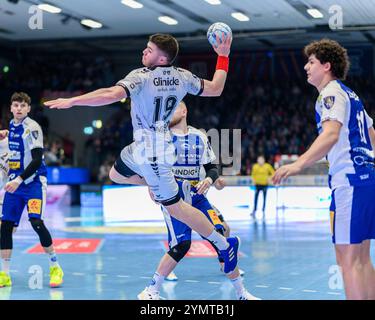 Elvar Oern Jonsson (Rueckraum Mitte, MT Melsungen, #19) GER, Thueringen, ThSV Eisenach gegen MT Melsungen, Handball, Daikin 1. Handballbundesliga, 11.Spieltag, saison 2024/2025, Freitag, 22.11.2024, 19,00 Uhr Foto : Eibner-Pressefoto/Martin Herbst Banque D'Images