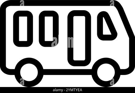 Symbole de bus scolaire - symbole d'icône moderne d'éducation ou de bureau Illustration de Vecteur