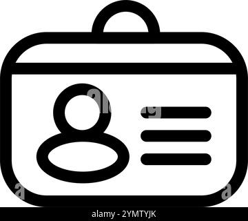 Symbole d'ID étudiant - symbole d'icône d'éducation moderne ou de bureau Illustration de Vecteur