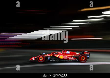 Las Vegas, Etats-Unis. 23 novembre 2024. 16 LECLERC Charles (mco), Scuderia Ferrari SF-24, en action lors du Grand Prix Heineken Silver Las Vegas 2024, 22e manche du Championnat du monde de formule 1 2024 du 21 au 23 novembre 2024 sur le Las Vegas Strip circuit, à Las Vegas, États-Unis - photo DPPI crédit : DPPI Media/Alamy Live News Banque D'Images