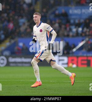 King Power Stadium, Leicester, Royaume-Uni. 23 novembre 2024. Premier League Football, Leicester City contre Chelsea ; Cole Palmer de Chelsea se lance dans le jeu crédit : action plus Sports/Alamy Live News Banque D'Images