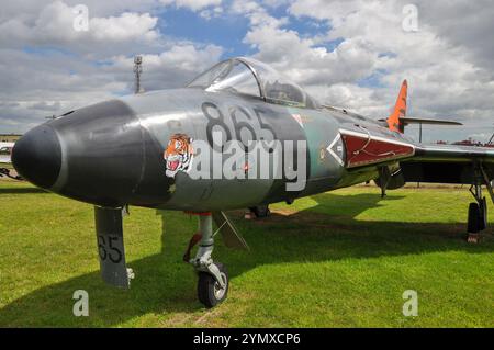 Hawker Hunter GA11 XE707 exposé au Bentwaters Cold War Museum, Suffolk, Royaume-Uni Banque D'Images