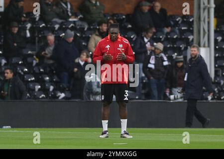 Londres, Royaume-Uni. 23 novembre 2024. Londres, 23 novembre 2024 : lors du match de premier League entre Fulham et Wolverhampton Wanderers à Craven Cottage le 23 novembre 2024 à Londres, Angleterre. (Pedro Soares/SPP) crédit : photo de presse SPP Sport. /Alamy Live News Banque D'Images