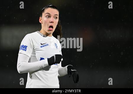 Aalter, Belgique. 23 novembre 2024. Romy camps (3) de Genk photographié lors d'un match de football féminin entre le Club Brugge Dames YLA et les KRC Genk Ladies le 11 ème jour de la saison 2024 - 2025 de la Super League belge Lotto Womens, le samedi 23 novembre 2024 à Aalter, BELGIQUE . Crédit : Sportpix/Alamy Live News Banque D'Images