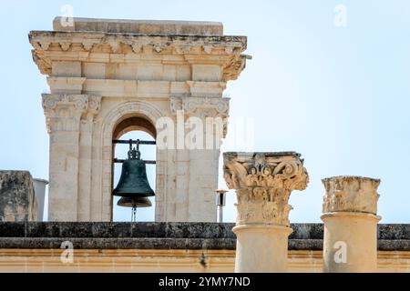 Valette Malte, place de la victoire, Pjazza Vittorja, près de la rue de la République, église de notre-Dame de la victoire, Knisja tal-Vittorja catholique, clocher, extérieur exter Banque D'Images