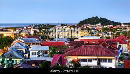 Panorama aérien de Cayenne, capitale de la Guyane française en Amérique du Sud Banque D'Images