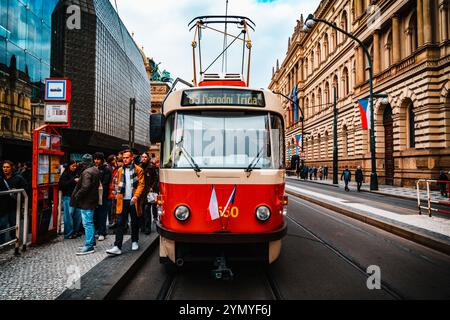 Célébration du 17 novembre : Journée de lutte pour la liberté et la démocratie à Prague Banque D'Images