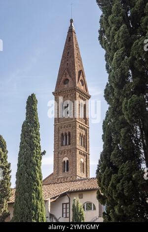 Clocher de la Basilique Santa Maria Novella à Florence, Italie, Europe Banque D'Images