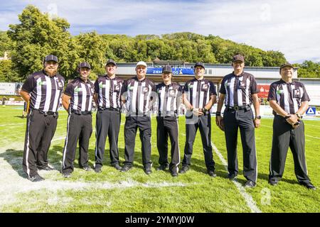 Ligue allemande de football, Schwaebisch Hall Unicorns, Sarre Hurricanes dans l'Optima-Sportpark Shwaebisch Hall le 29,2023 juillet Allemagne, eamfoto de la Banque D'Images