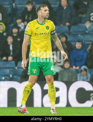 #4, Shane Duffy de Norwich City pendant le match de Sky Bet Championship entre West Bromwich Albion et Norwich City aux Hawthorns, West Bromwich le samedi 23 novembre 2024. (Photo : Stuart Leggett | mi News) crédit : MI News & Sport /Alamy Live News Banque D'Images