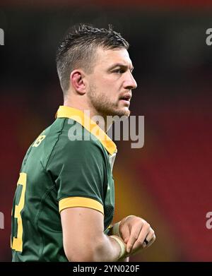 23 novembre 2024 ; Principality Stadium, Cardiff, pays de Galles : Autumn Rugby International, pays de Galles contre Afrique du Sud ; Handre Pollard d'Afrique du Sud Banque D'Images