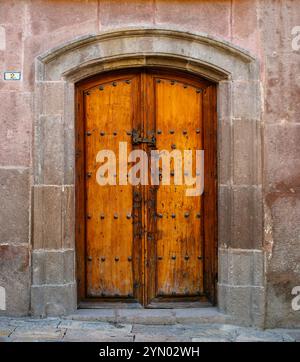 Calle Conde del canal #2, San Miguel de Allende, Mexique. Banque D'Images