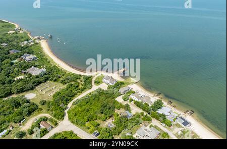 vue aérienne du point paresseux et des environs Banque D'Images