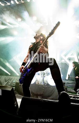 Londres, Royaume-Uni. 23 novembre 2024. Anthrax joue un show à guichets fermés à Hammersmith Apollo. Cristina Massei/Alamy Live News. Banque D'Images