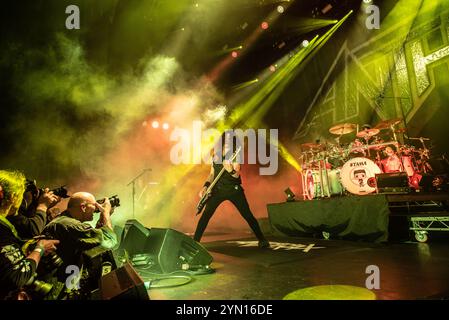 Londres, Royaume-Uni. 23 novembre 2024. Anthrax joue un show à guichets fermés à Hammersmith Apollo. Cristina Massei/Alamy Live News. Banque D'Images