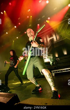 Londres, Royaume-Uni. 23 novembre 2024. Anthrax joue un show à guichets fermés à Hammersmith Apollo. Cristina Massei/Alamy Live News. Banque D'Images