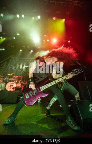 Londres, Royaume-Uni. 23 novembre 2024. Anthrax joue un show à guichets fermés à Hammersmith Apollo. Cristina Massei/Alamy Live News. Banque D'Images