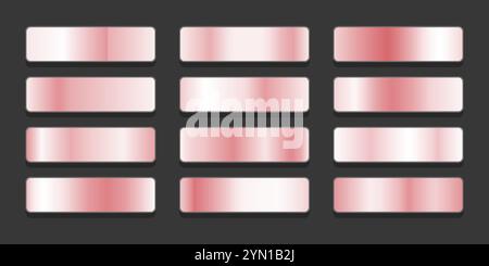 Ensemble de modèles vectoriels de gradient en bronze pour les bannières, couverture, arrière-plan, conceptions de texture métallique Illustration de Vecteur