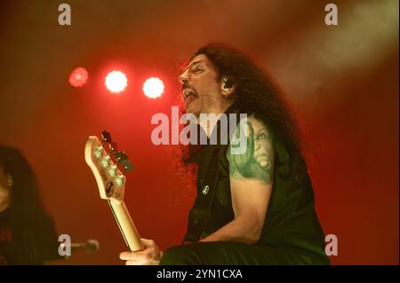 Londres, Royaume-Uni. 23 novembre 2024. Anthrax joue un show à guichets fermés à Hammersmith Apollo. Cristina Massei/Alamy Live News. Banque D'Images