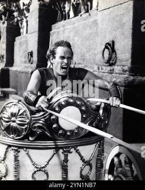 La star du cinéma Charlton Heston dans 'Ben-Hur' (MGM, 1959) photo publicitaire Banque D'Images