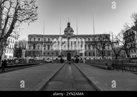 Marseille, France - 28 janvier 2022 : la façade avant de l'hôtel de ville de Marseille, France. Banque D'Images