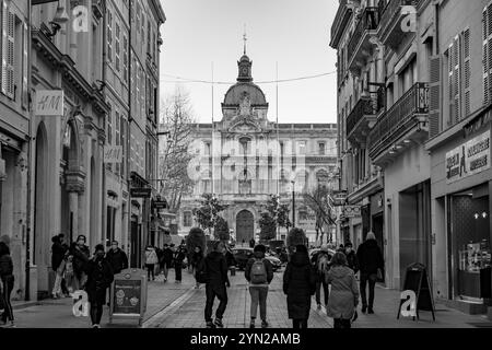 Marseille, France - 28 janvier 2022 : la façade avant de l'hôtel de ville de Marseille, France. Banque D'Images