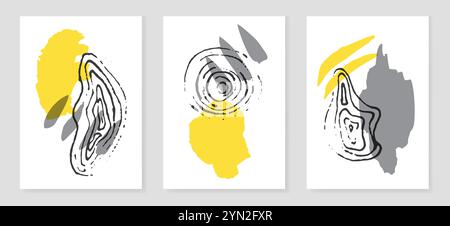 Ensemble de fonds abstraits avec des formes de couleur Illustration de Vecteur