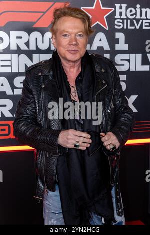 Axl Rose assiste au tapis rouge DU GRAND PRIX HEINEKEN SILVER DE LAS VEGAS 2024 de FORMULE 1 au Paddock F1 de Las Vegas, Nevada, le 22 novembre 2024. (Photo de Travis P Ball/Sipa USA) Banque D'Images