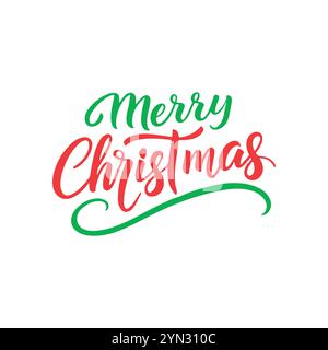 Texte joyeux Noël. Inscription calligraphique de Noël. Joyeux Noël vecteur texte calligraphique lettrage font vintage. Lettrage manuscrit de Noël. Illustration de Vecteur