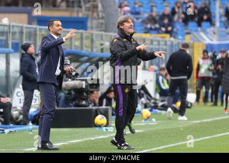 Como, Italie. 24 novembre 2024. Raffaele Palladino, entraîneur-chef de l'ACF Fiorentina de Côme, lors du match de Serie A Enilive 2024/2025 entre Côme et Fiorentina au stade Giuseppe Sinigaglia de Côme, dans le nord de l'Italie - dimanche 24 novembre 2024. Sport - Football. (Photo de Antonio Saia/LaPresse) crédit : LaPresse/Alamy Live News Banque D'Images