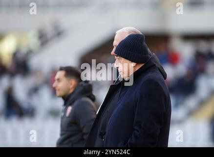 Turin, Italie. 24 novembre 2024. Adriano Galliani président de IF AC Monza lors de la Serie A italienne, match de football entre Torino FC et AC Monza le 24 novembre 2024 au Stadio Olimpico ''Grande Torino, Italie, crédit : Nderim Kaceli/Alamy Live News Banque D'Images